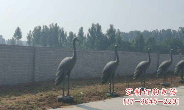 无锡仙鹤抽象铜雕 (2)