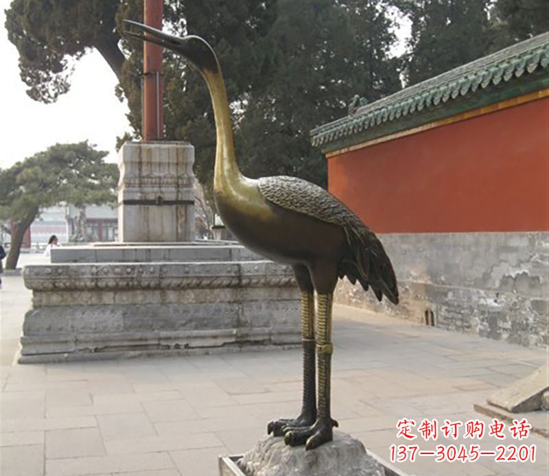 无锡仙鹤动物铜雕 (2)