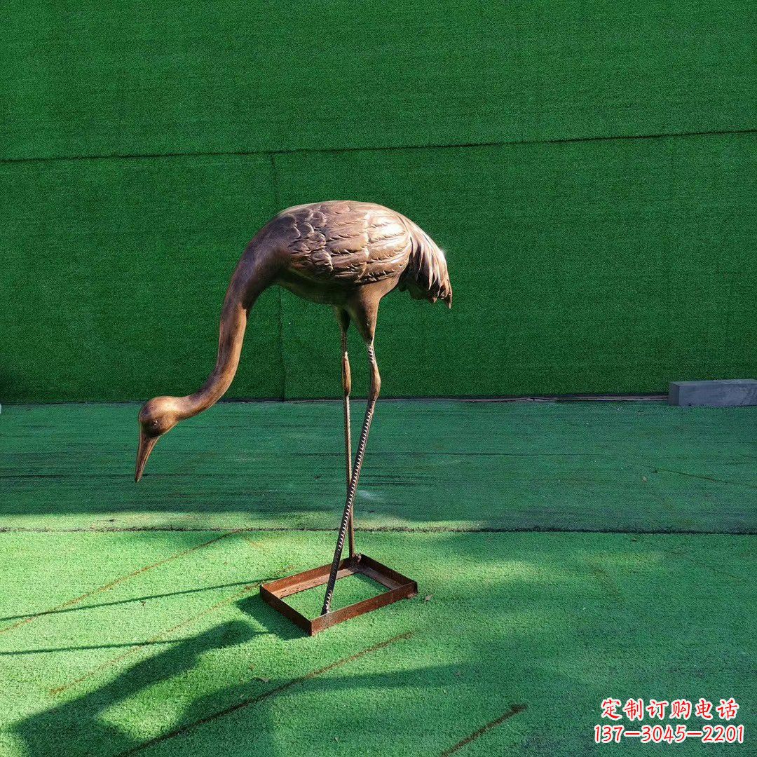 无锡仙鹤拉鼓铜雕塑