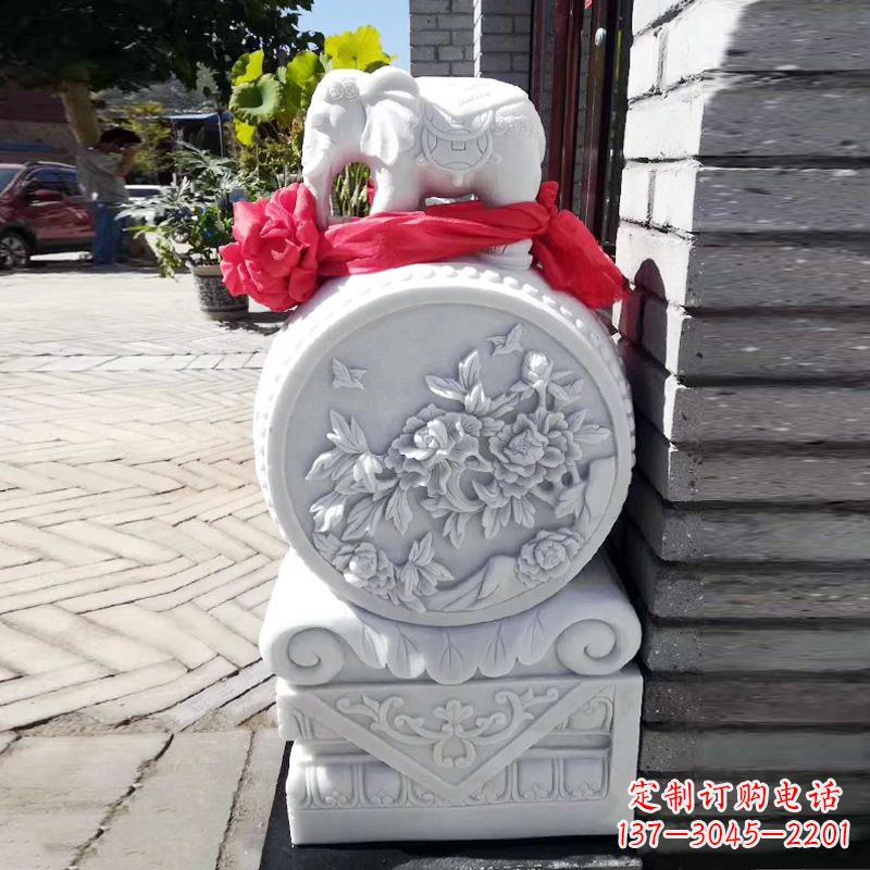 无锡仙鹤石雕门墩