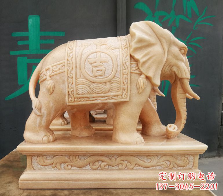 无锡现代石雕大象雕像