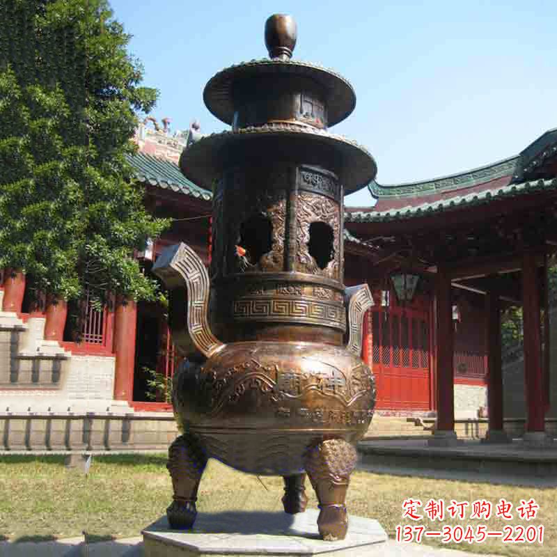 无锡现代铜制香炉铜雕香炉