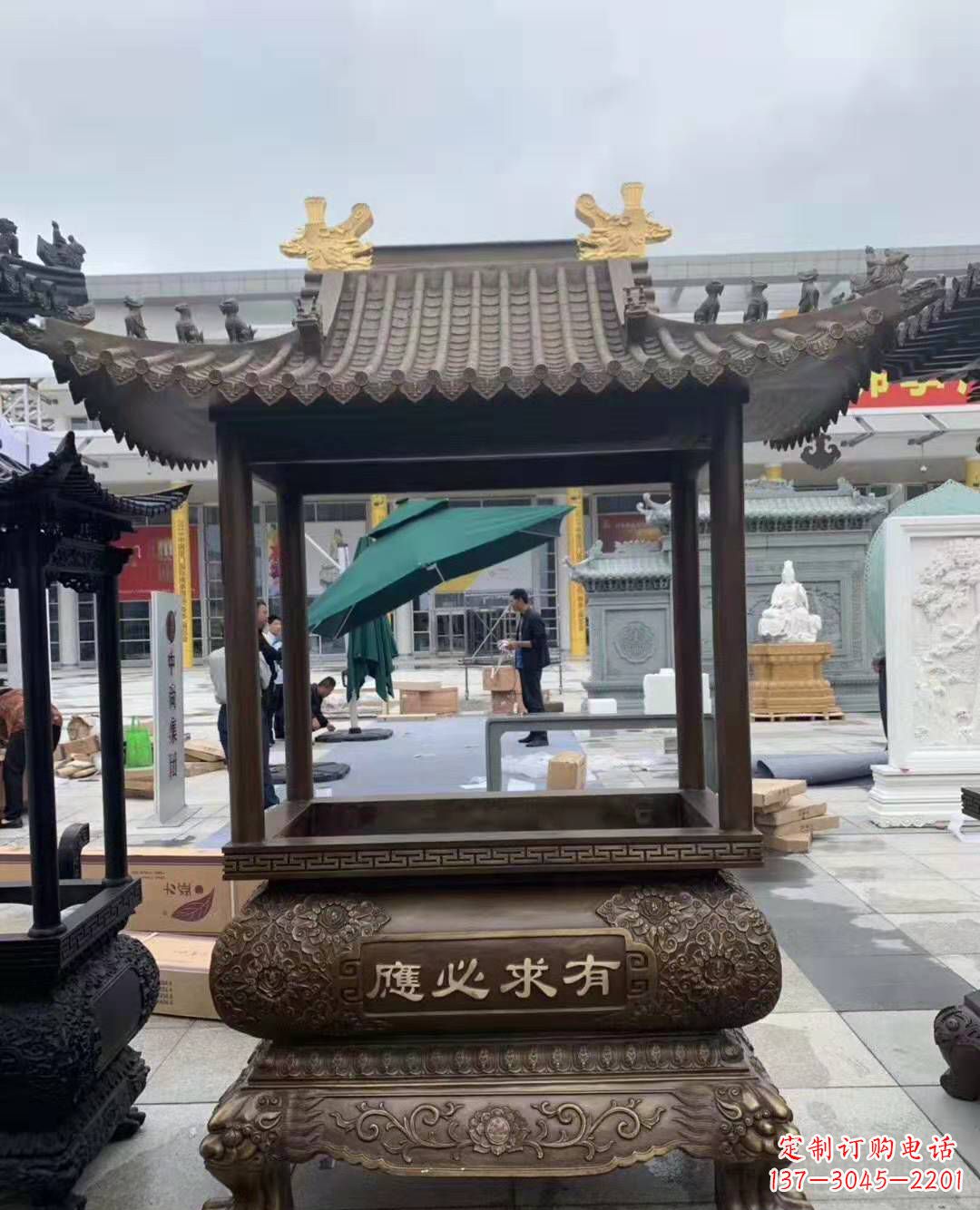无锡香炉铜雕户外摆件寺庙景观雕塑