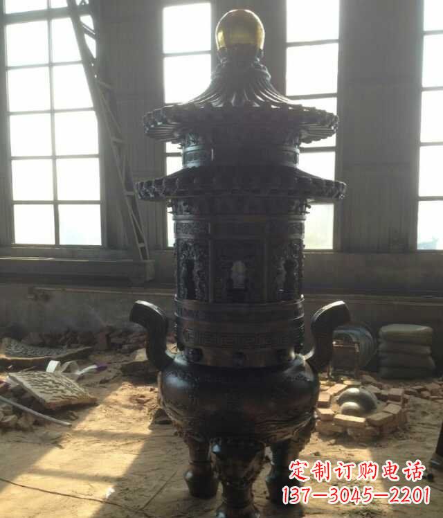 无锡香炉铜雕塑 (2)