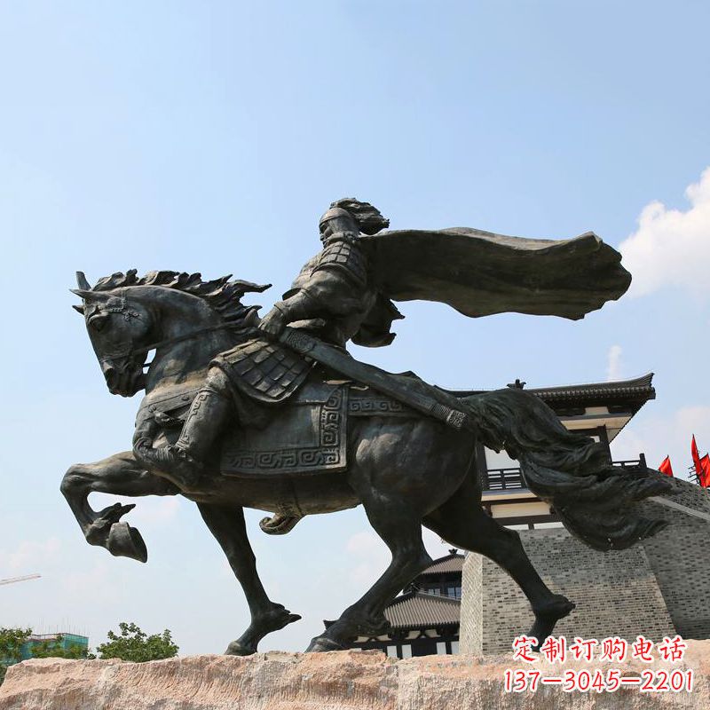 无锡项羽骑马铜雕景观雕塑-景区景点历史名人西楚霸王雕像