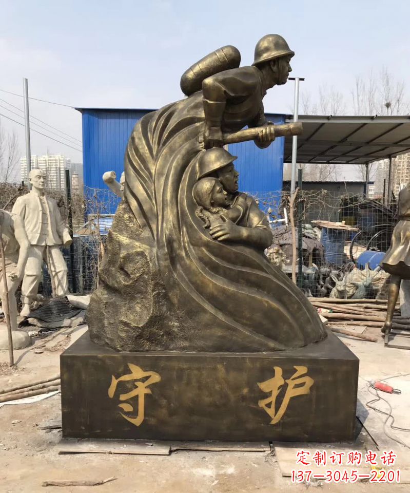 无锡消防员铜雕112