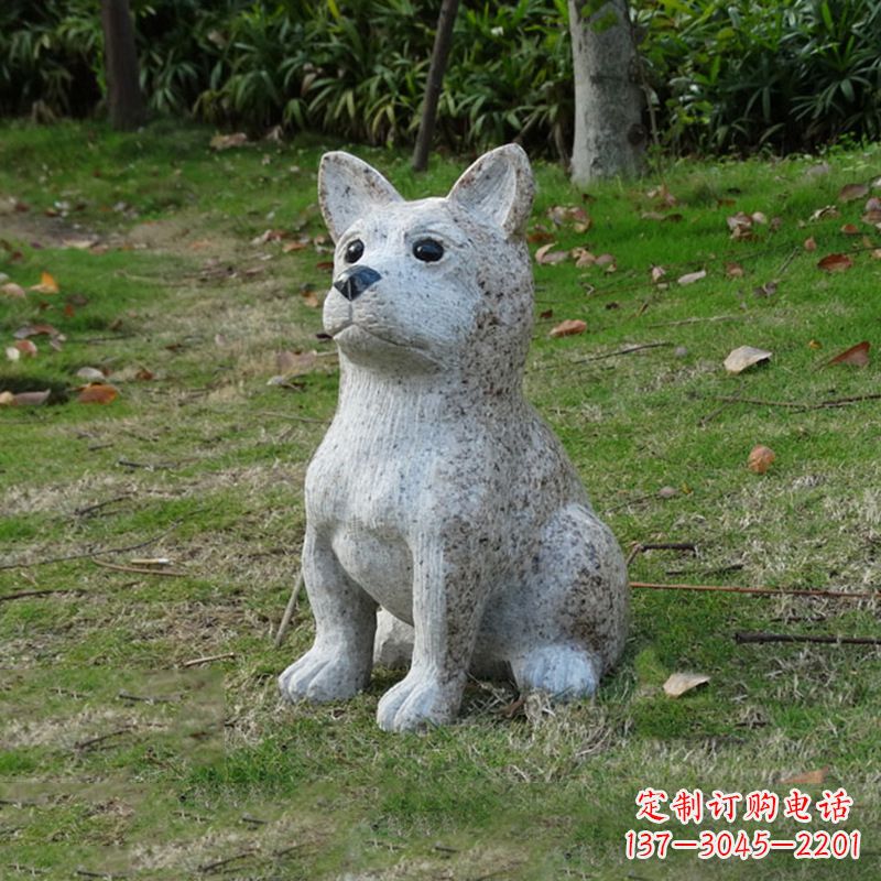 无锡小狗花岗岩石雕