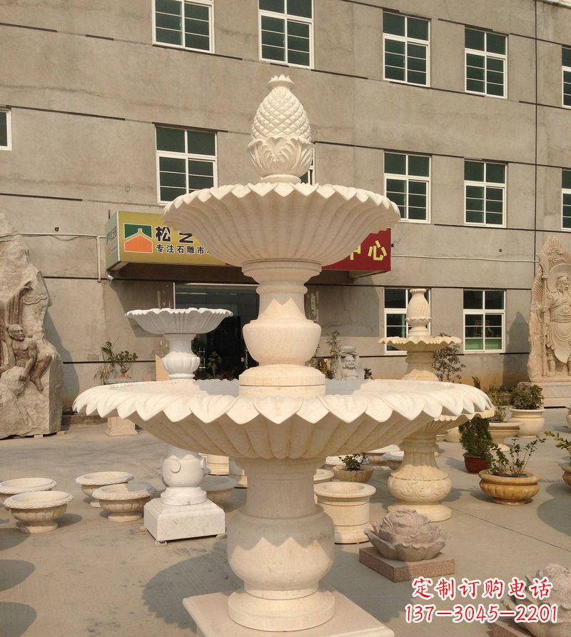 无锡小区景观菠萝式喷泉石雕