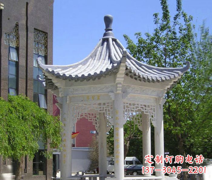 无锡小区景观大理石凉亭