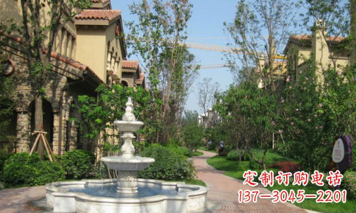 无锡小区景观大理石喷泉石雕 (5)