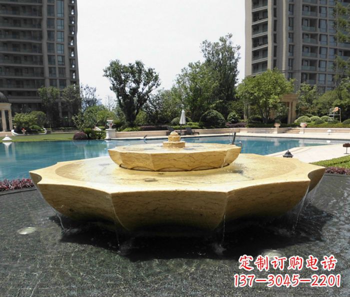 无锡小区景观大理石喷泉石雕 (6)