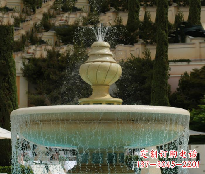 无锡小区景观多层喷泉石雕_2