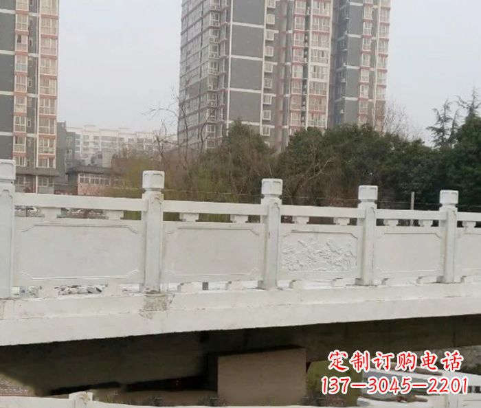 无锡小区景观汉白玉石雕栏板 (2)