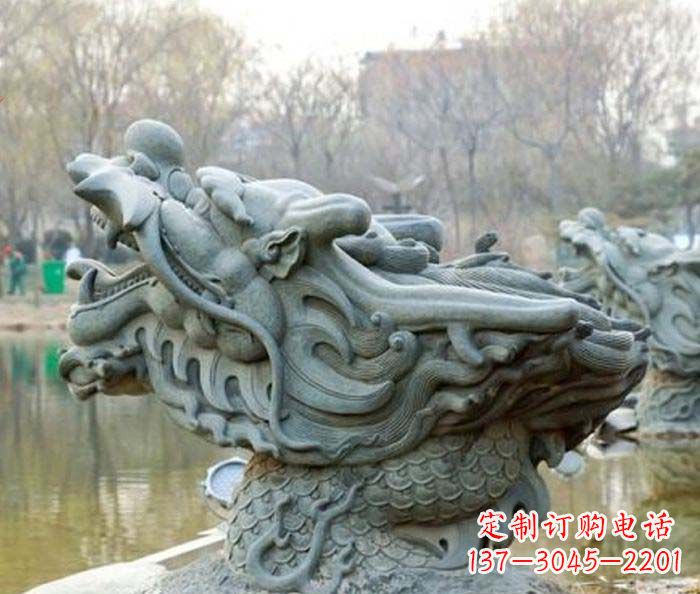 无锡小区景观龙头喷泉石雕