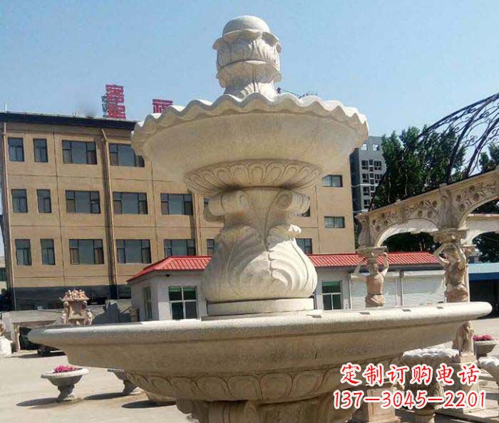 无锡小区景观砂岩大型喷泉石雕