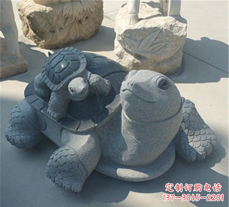 无锡小区母子乌龟石雕