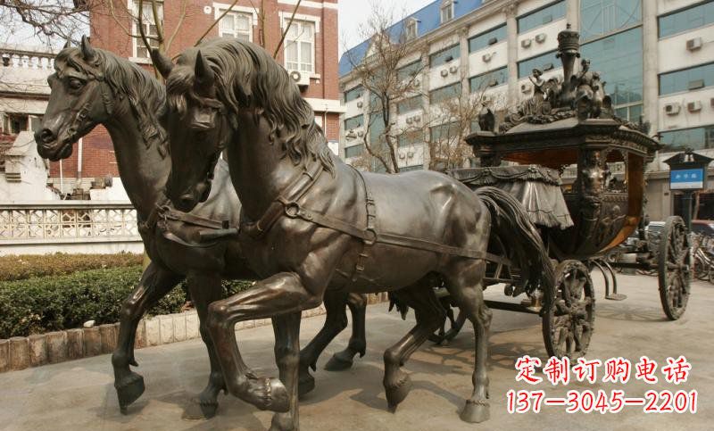 无锡小区欧式马车铜雕