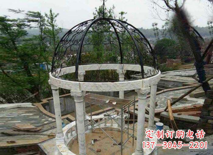 无锡小区欧式圆顶凉亭石雕