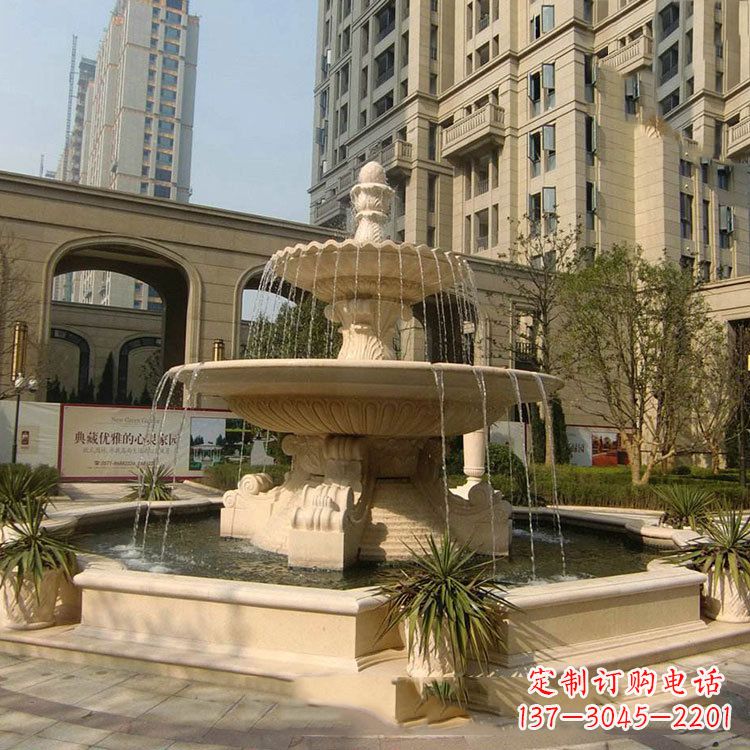 无锡小区庭院石雕欧式喷泉