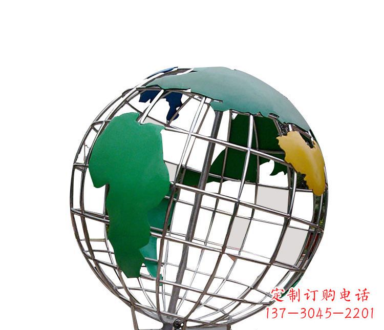 无锡校园不锈钢地球仪摆件雕塑