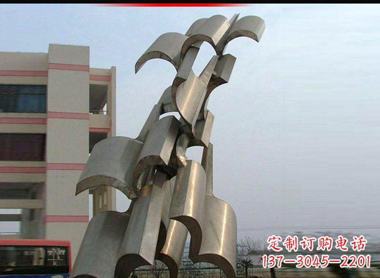 无锡校园不锈钢书本景观雕塑