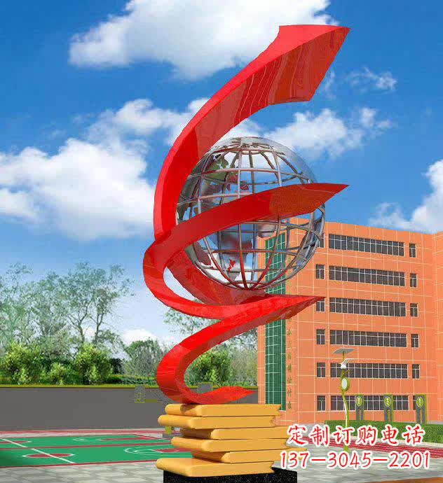 无锡校园不锈钢书籍标志雕塑