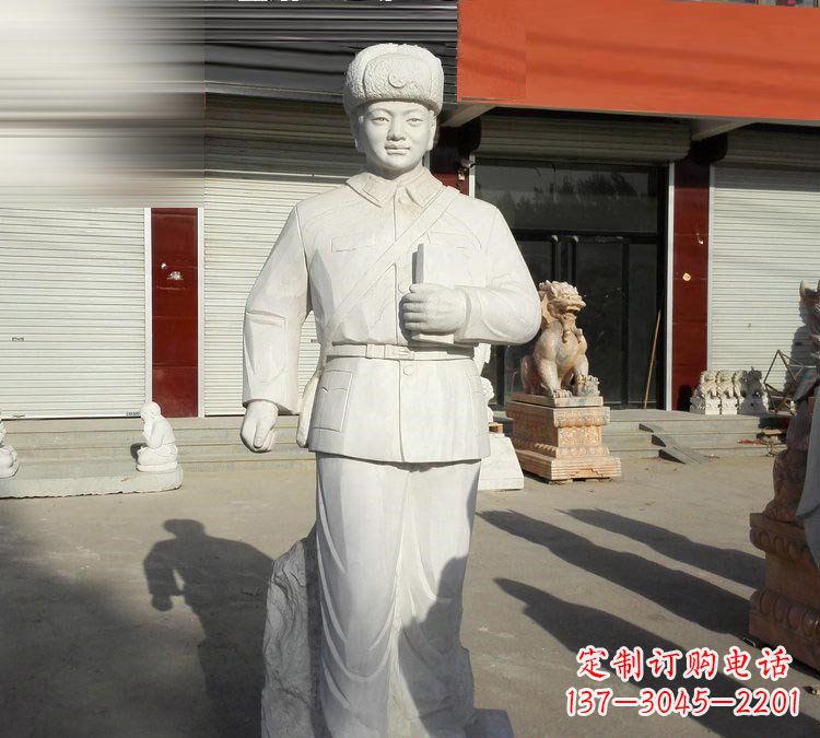 无锡校园大理石立式雷锋雕塑