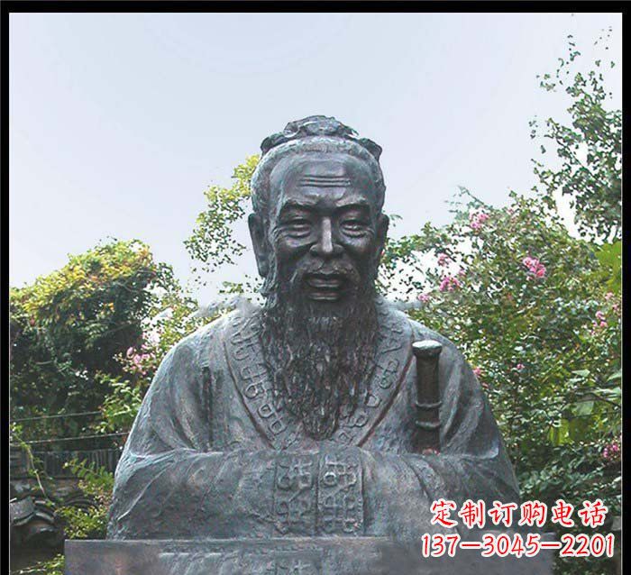 无锡校园大型孔子头像铜雕