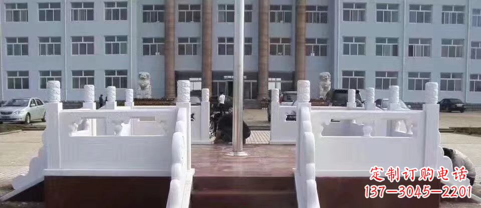 无锡校园汉白玉升旗台石雕