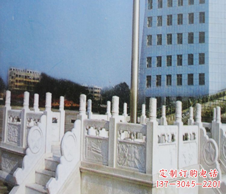 无锡校园汉白玉升旗台景观石雕