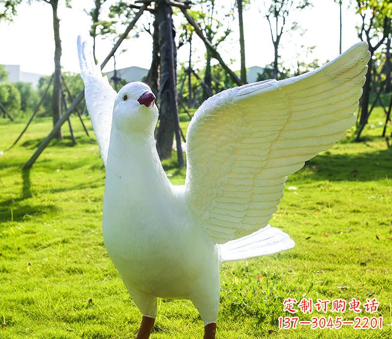无锡校园和平鸽雕塑