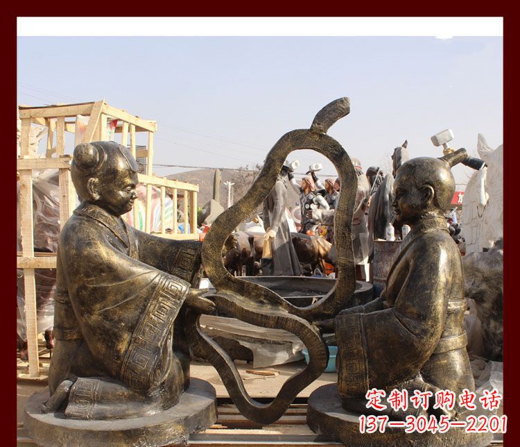 无锡校园孔融让梨铜雕