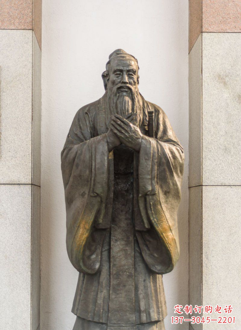 无锡校园孔子名人铜雕