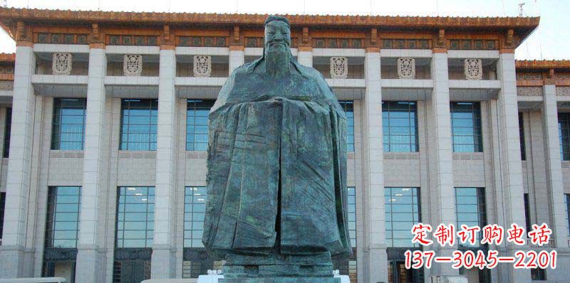 无锡校园孔子景观铜雕