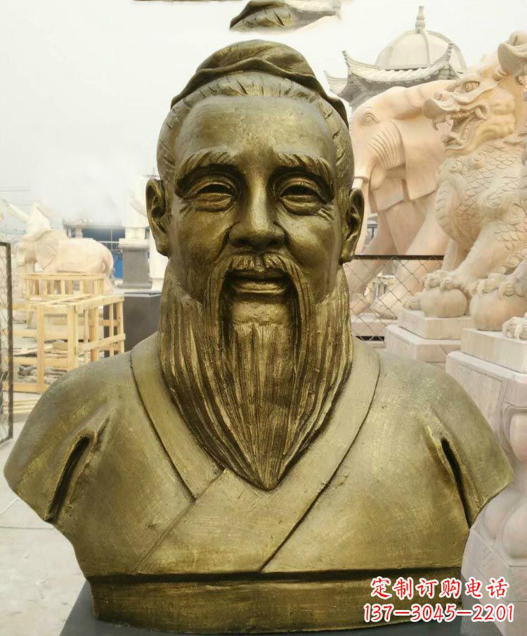 无锡校园孔子胸像铜雕
