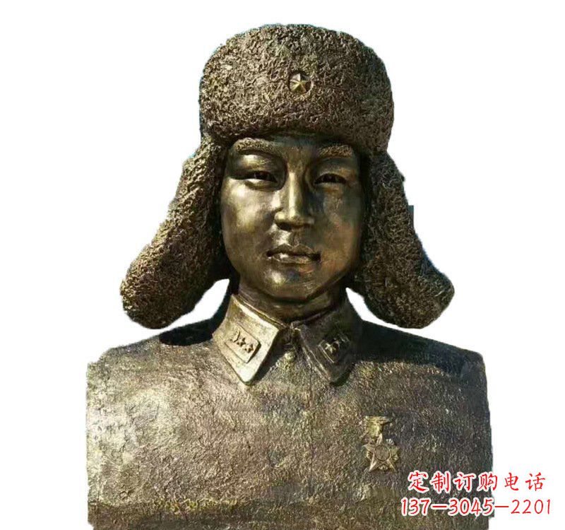无锡校园雷锋头像铜雕