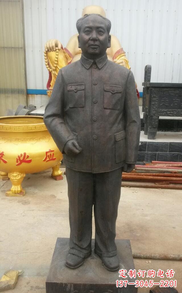 无锡校园毛主席伟人铜雕