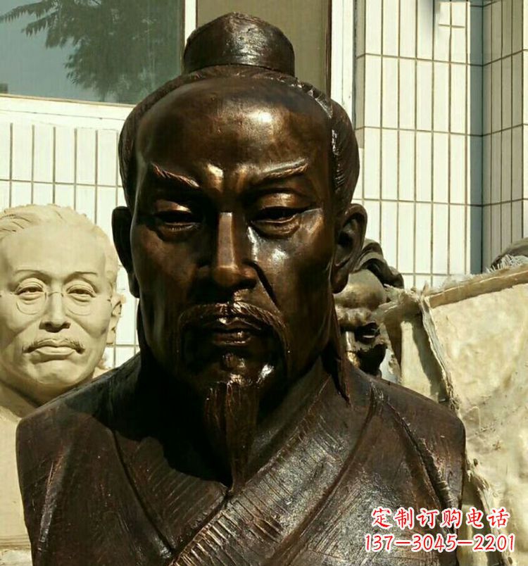 无锡校园孟子胸像铜雕