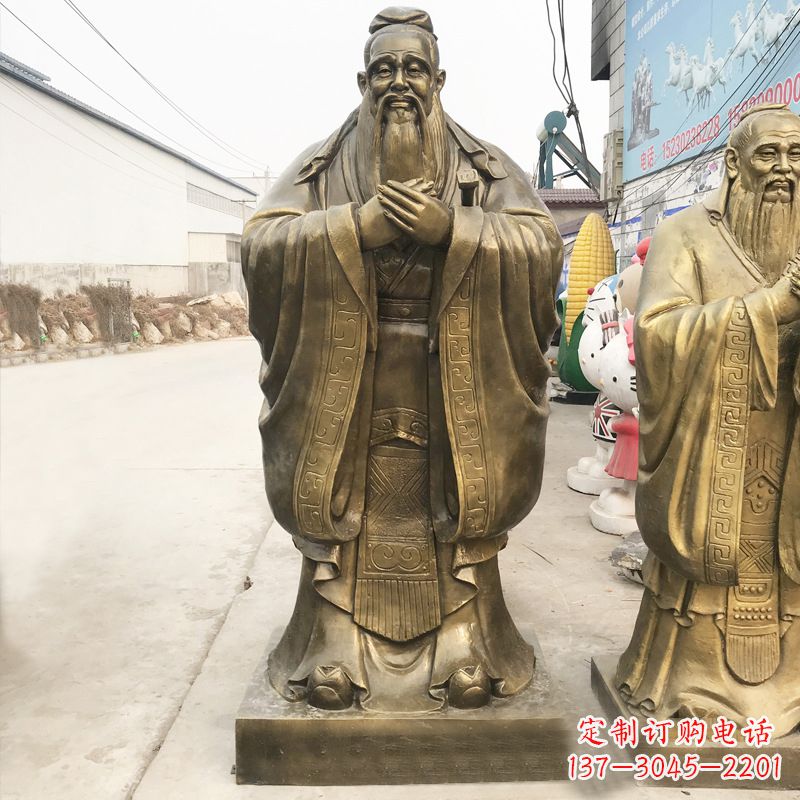 无锡校园名人孔子铜雕