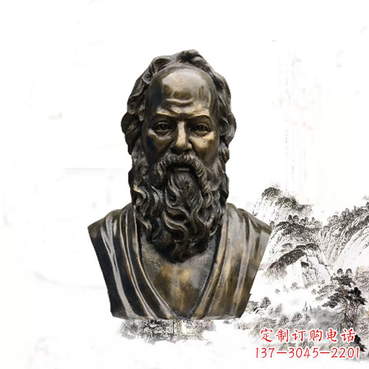 无锡校园名人苏格拉底头像雕塑