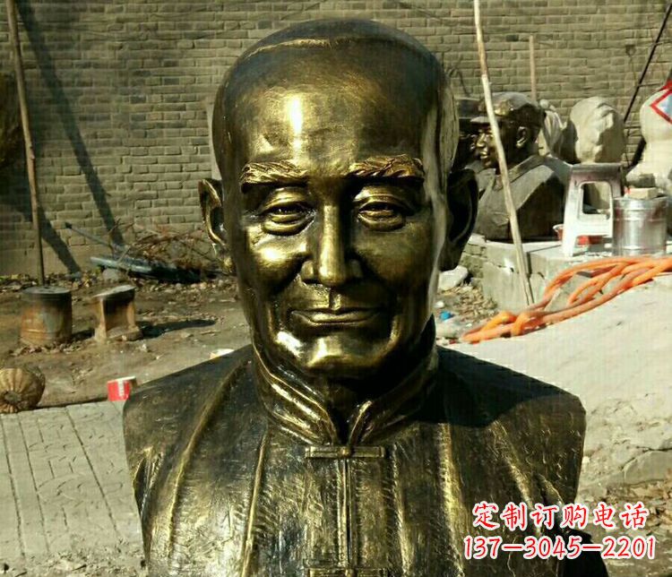 无锡校园名人叶圣陶胸像铜雕