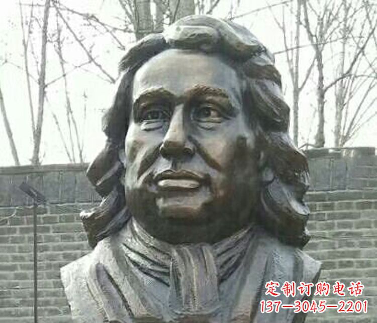 无锡校园牛顿胸像铜雕