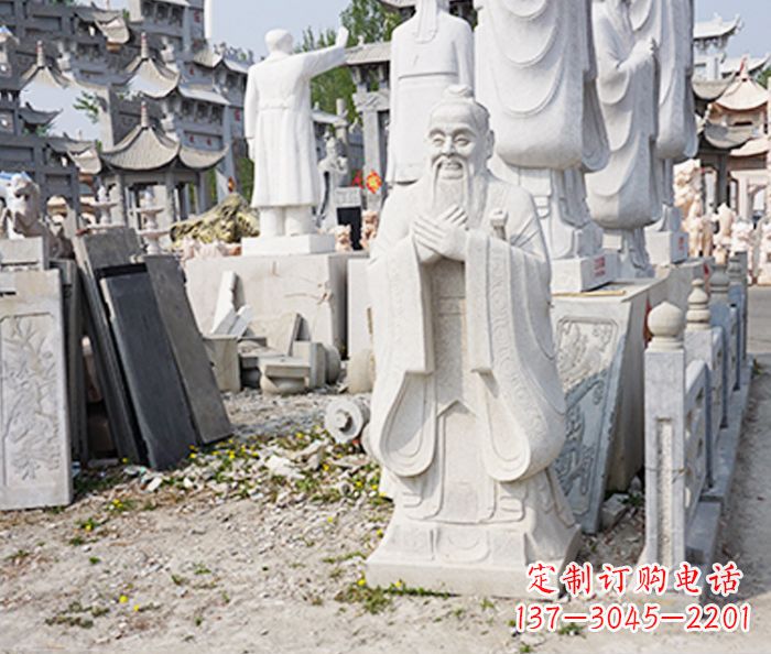 无锡校园人物孔子石雕 (3)