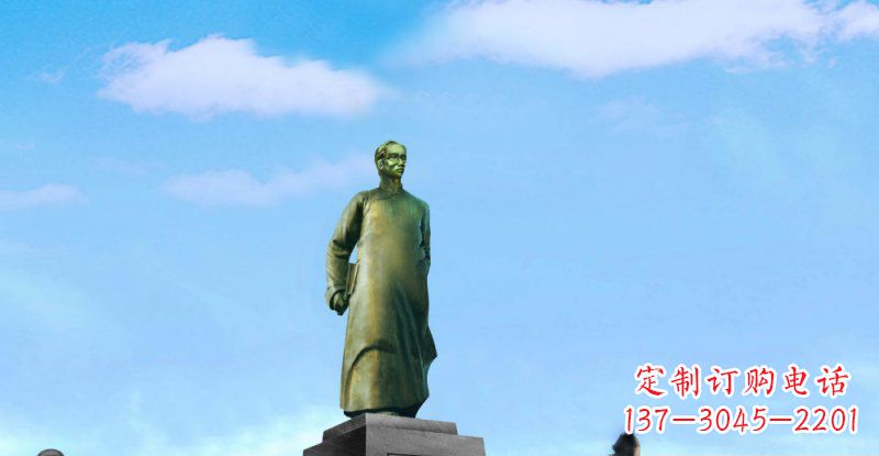 无锡校园朱自清近代名人铜雕