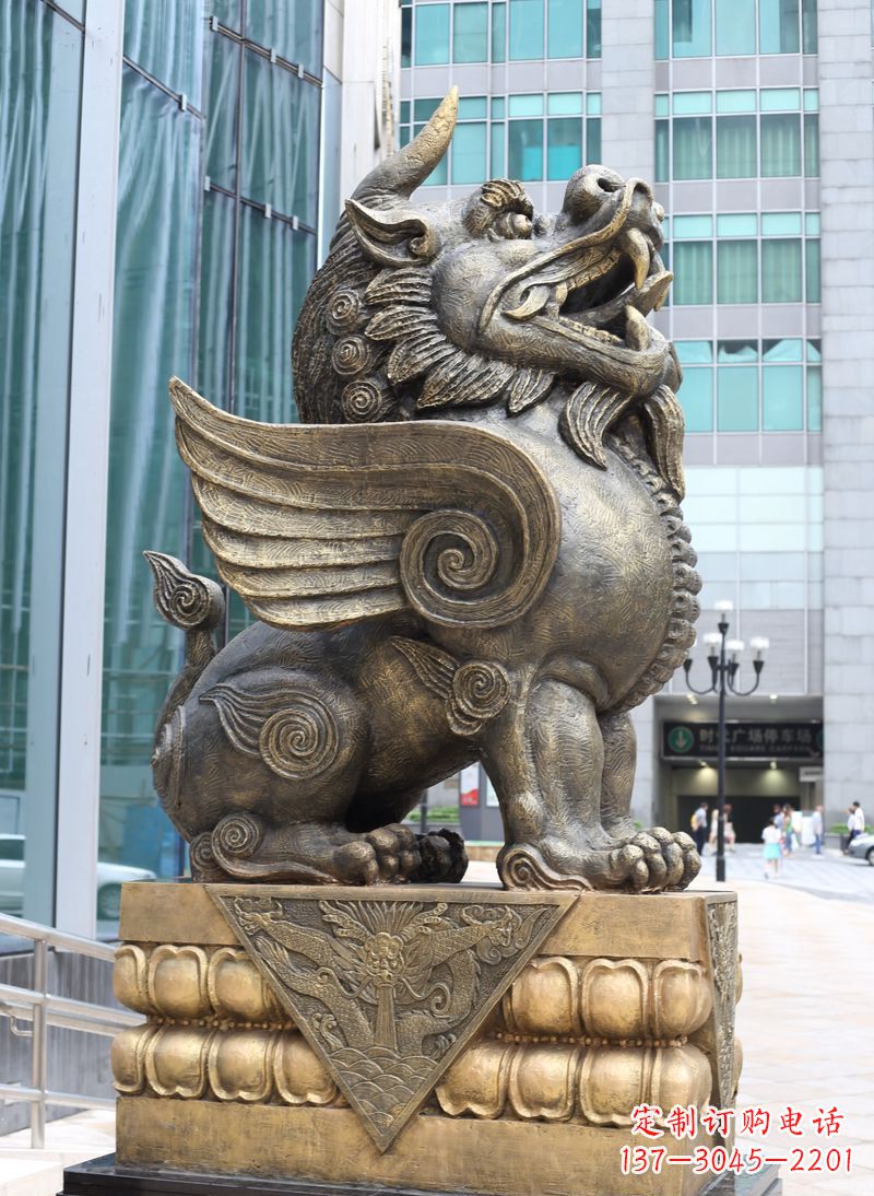 无锡獬豸法院独角兽铜雕