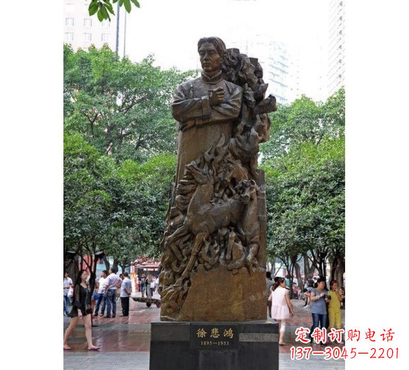 无锡徐悲鸿铜雕