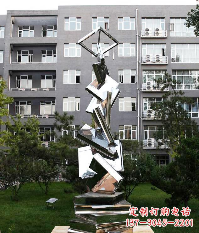 无锡学校不锈钢书籍景观雕塑
