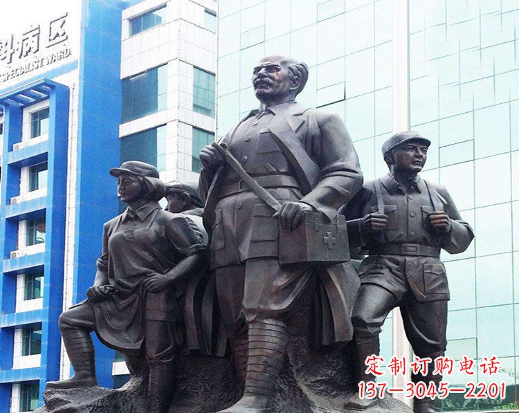 无锡医院人物白求恩铜雕