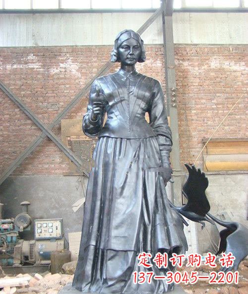 无锡医院校园西方名人南丁格尔铜雕