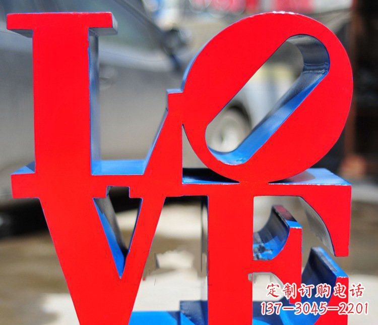 无锡园林不锈钢love字母雕塑